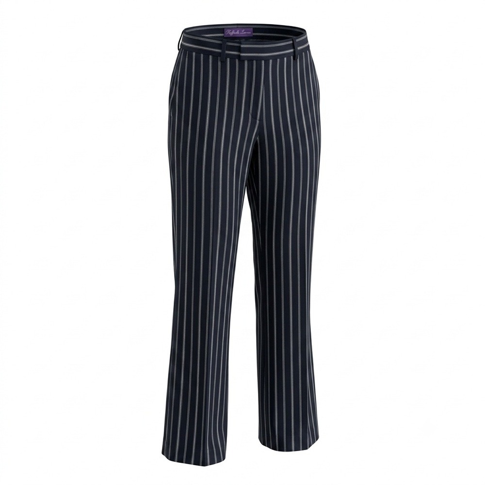 Ralph Lauren Collection Purple Label Black White Stripe Wool Trousers Pants 2